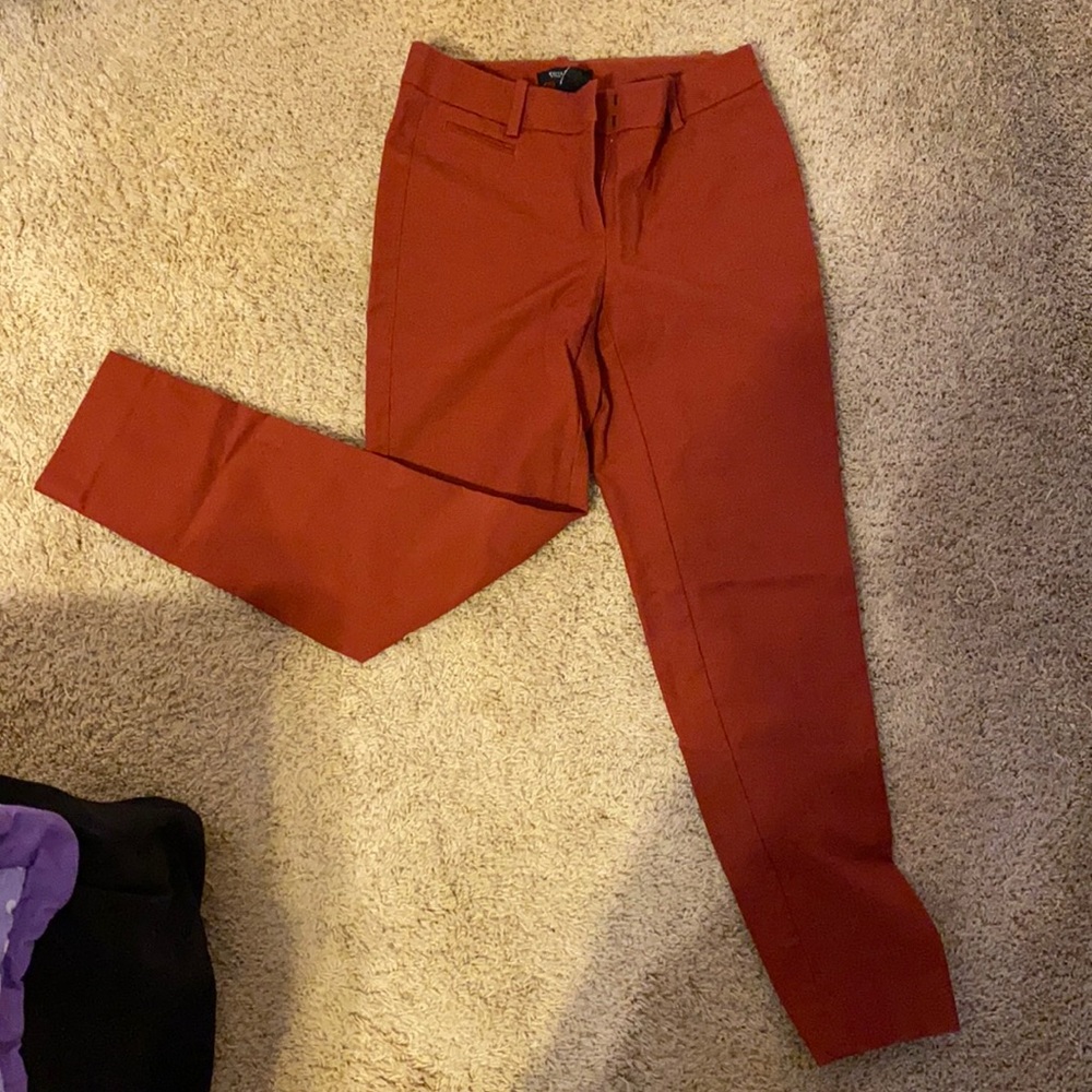 Rustic orange slim ankle dress pants. Preloved.